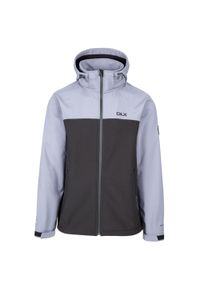 TRESPASS - Męska Kurtka Soft Shell Moyler DLX. Kolor: szary, wielokolorowy, niebieski