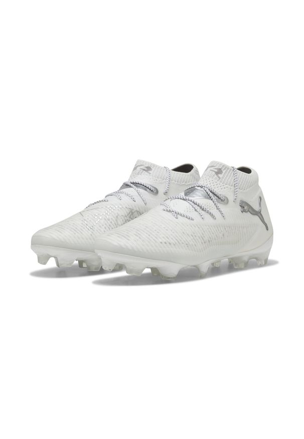 Puma - Buty piłkarskie FUTURE 8 ULTIMATE FG PUMA White Matte Silver Gray. Kolor: szary, biały, wielokolorowy. Sport: piłka nożna