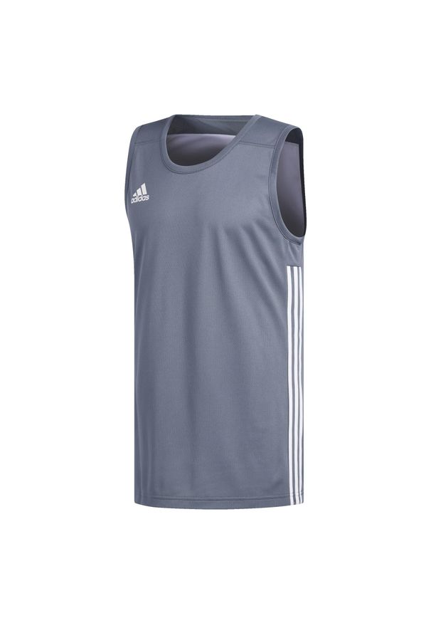 Adidas - Koszulka adidas 3G Speed szaro-biała unisex. Kolor: wielokolorowy, niebieski, biały. Materiał: poliester. Styl: sportowy