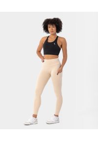 Legginsy z kieszeniami sportowe dla kobiet Carpatree Libra. Kolor: beżowy
