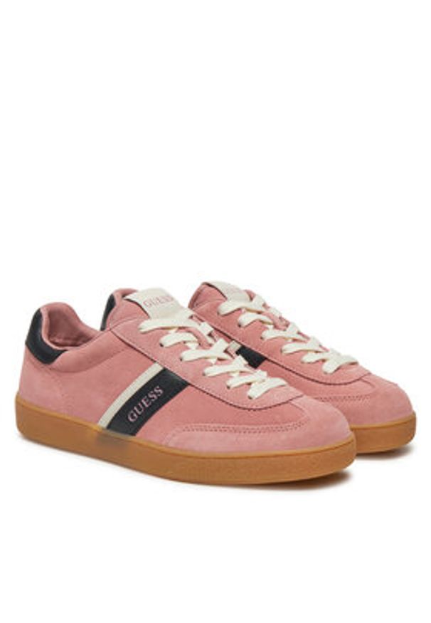 Guess Sneakersy FLPNOL LEP12 Różowy. Kolor: różowy. Materiał: skóra