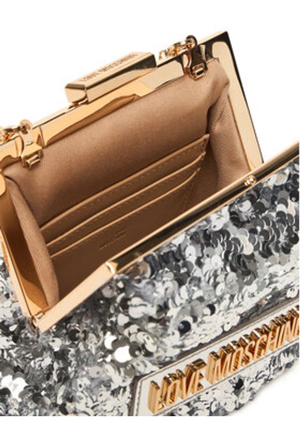 Love Moschino - LOVE MOSCHINO Torebka JC4146PP0NKK190A Srebrny. Kolor: srebrny