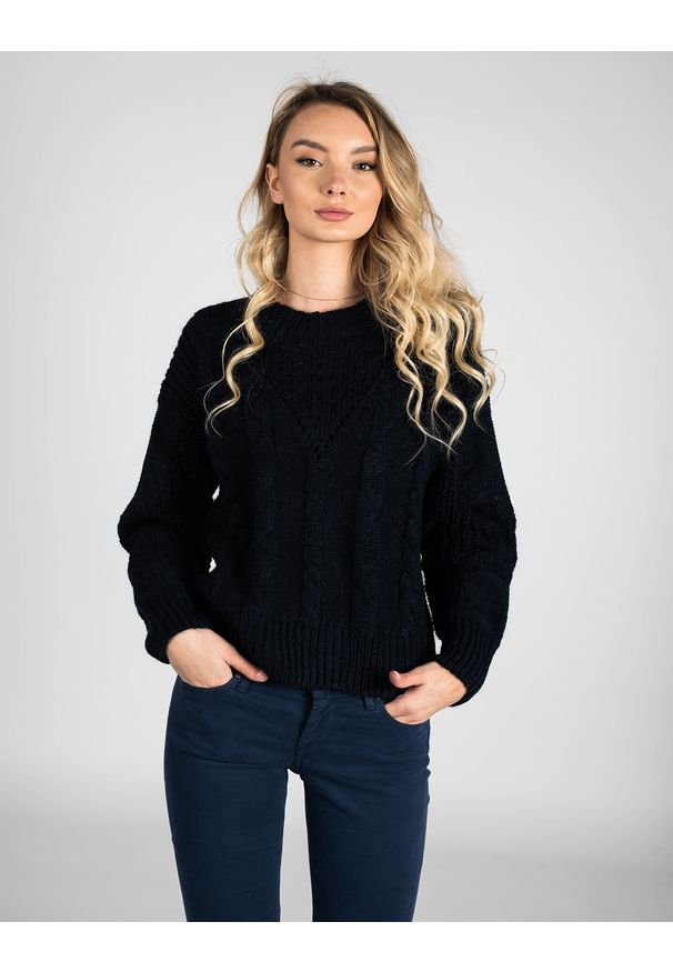 Pepe Jeans Sweter "Rania". Materiał: wełna, dzianina. Wzór: ze splotem