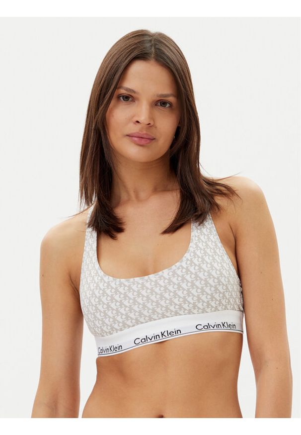 Calvin Klein Underwear Biustonosz top 0000F3785E Szary. Kolor: szary. Materiał: bawełna