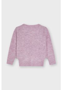 Mayoral Sweter dziecięcy kolor różowy. Kolor: fioletowy. Materiał: dzianina. Wzór: haft
