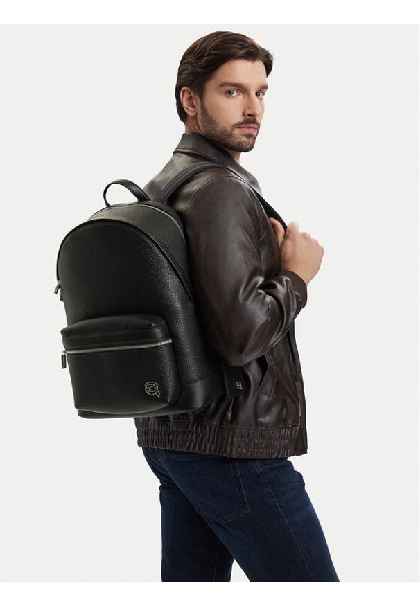 Karl Lagerfeld - KARL LAGERFELD Plecak A3M30168 Czarny. Kolor: czarny. Materiał: skóra