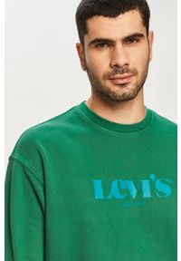 Levi's® - Levi's - Bluza bawełniana. Okazja: na spotkanie biznesowe. Kolor: zielony. Materiał: bawełna. Wzór: nadruk. Styl: biznesowy #5