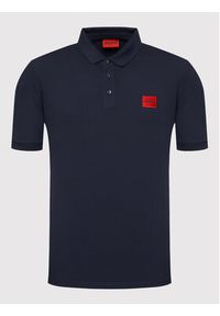 Hugo Polo Dereso222 50466202 Granatowy Slim Fit. Typ kołnierza: polo. Kolor: niebieski. Materiał: bawełna