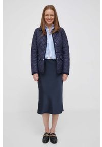 Polo Ralph Lauren kurtka damska kolor granatowy przejściowa. Typ kołnierza: polo. Kolor: niebieski. Materiał: poliamid #4