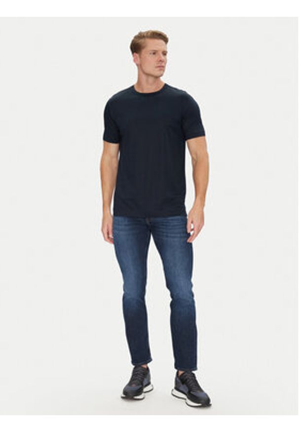 BOSS T-Shirt Thompson 50 50513674 Granatowy Regular Fit. Kolor: niebieski. Materiał: bawełna