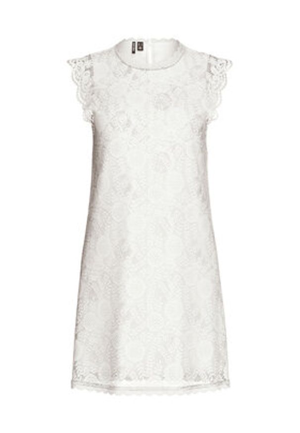 Pieces Sukienka codzienna Olline 17146419 Biały Regular Fit. Okazja: na co dzień. Kolor: biały. Materiał: syntetyk. Typ sukienki: proste. Styl: casual