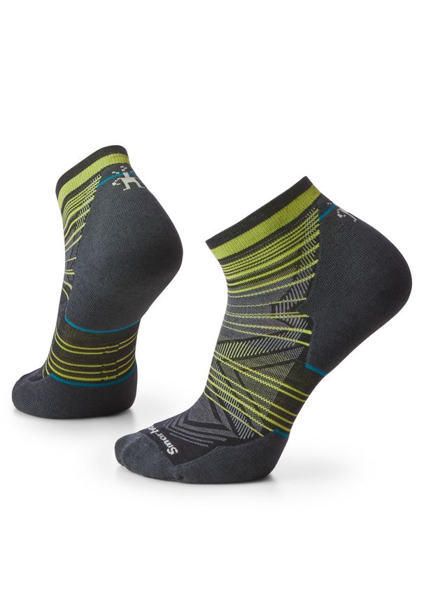Skarpety Biegowe Męskie Smartwool Run Targeted Cushion Pattern Ankle Socks. Kolor: żółty. Materiał: wełna. Sport: bieganie