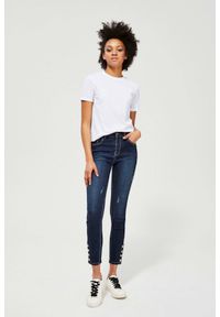 MOODO - Jeansy push up z ozdobnymi guzikami. Długość: długie. Wzór: gładki #1