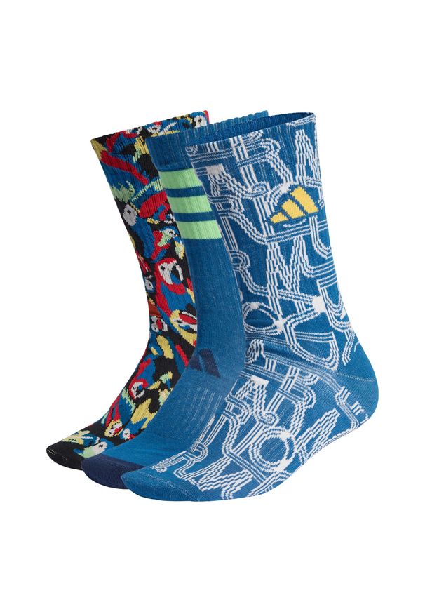 Skarpety Adidas Farm 3Pp. Kolor: niebieski, wielokolorowy, żółty. Sport: fitness