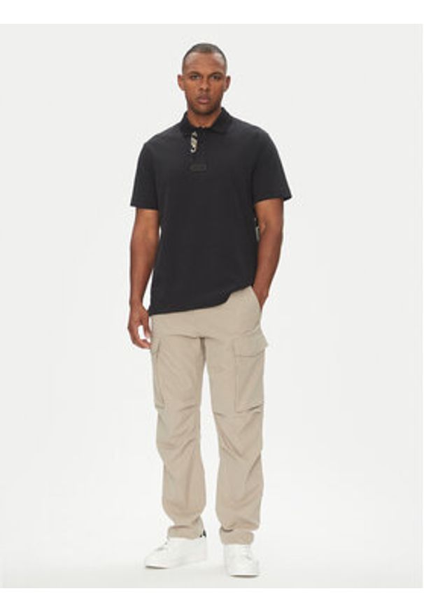 Versace Jeans Couture Polo 78GAG627 Czarny Regular Fit. Typ kołnierza: polo. Kolor: czarny. Materiał: bawełna