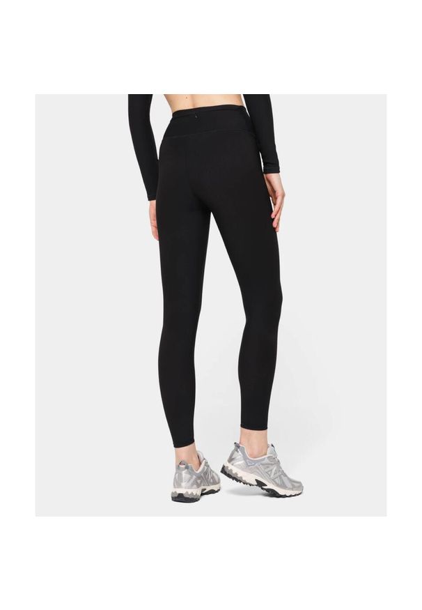 Legginsy Carpatree prążkowane z kieszenią Onyx Flow czarne. Kolor: czarny. Materiał: prążkowany. Sport: fitness