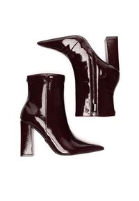 Nine West Botki WFA2829-1 Bordowy. Kolor: czerwony. Materiał: materiał #3