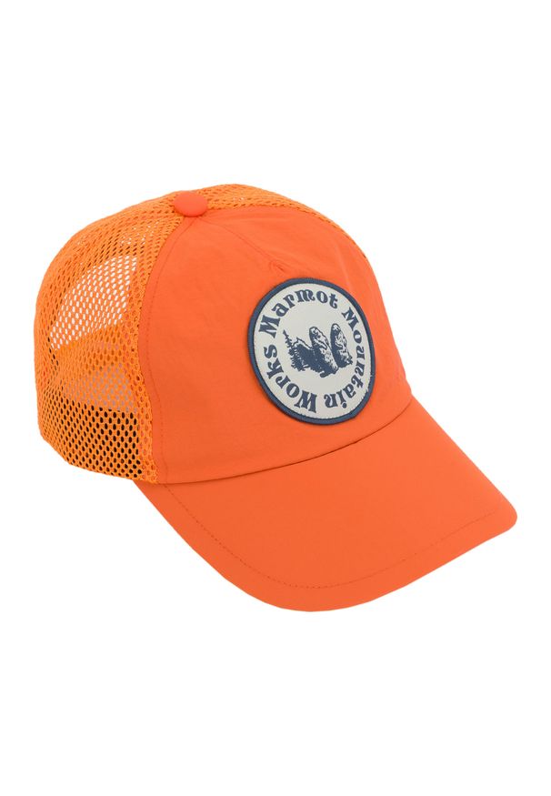 Czapka z daszkiem Marmot Alpine Soft Mesh Trucker. Kolor: pomarańczowy. Materiał: mesh