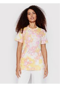 Converse T-Shirt Washed Floral Patch 10023208-A02 Żółty Loose Fit. Kolor: żółty. Materiał: bawełna