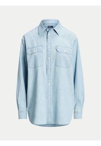 Polo Ralph Lauren Koszula jeansowa 211935142001 Niebieski Relaxed Fit. Typ kołnierza: polo. Kolor: niebieski. Materiał: bawełna #5