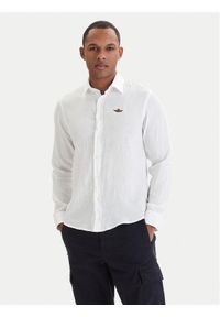 Aeronautica Militare Koszula 261CA1321UCT03089 Biały Regular Fit. Kolor: biały. Materiał: len #1