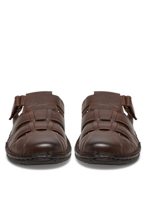 Go Soft Klapki PORTO-01 MI18 Brązowy. Kolor: brązowy. Materiał: skóra