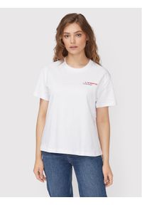 The Kooples T-Shirt Carry Over FTSC25026K Biały Regular Fit. Kolor: biały. Materiał: bawełna