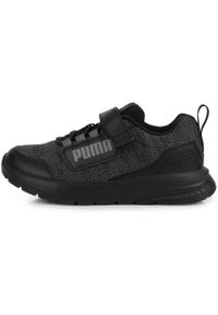 Puma - Buty dziecięce sportowe sneakersy na rzep czarne PUMA EVOLVE. Zapięcie: rzepy. Kolor: czarny. Sport: turystyka piesza