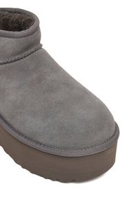 Ugg Śniegowce W Classic Ultra Mini Platform 1135092 Szary. Kolor: szary. Materiał: skóra, zamsz. Obcas: na platformie #6