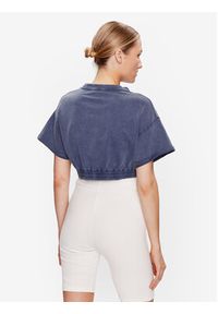 Calvin Klein Swimwear T-Shirt Crop Top KW0KW02088 Niebieski Regular Fit. Kolor: niebieski. Materiał: bawełna