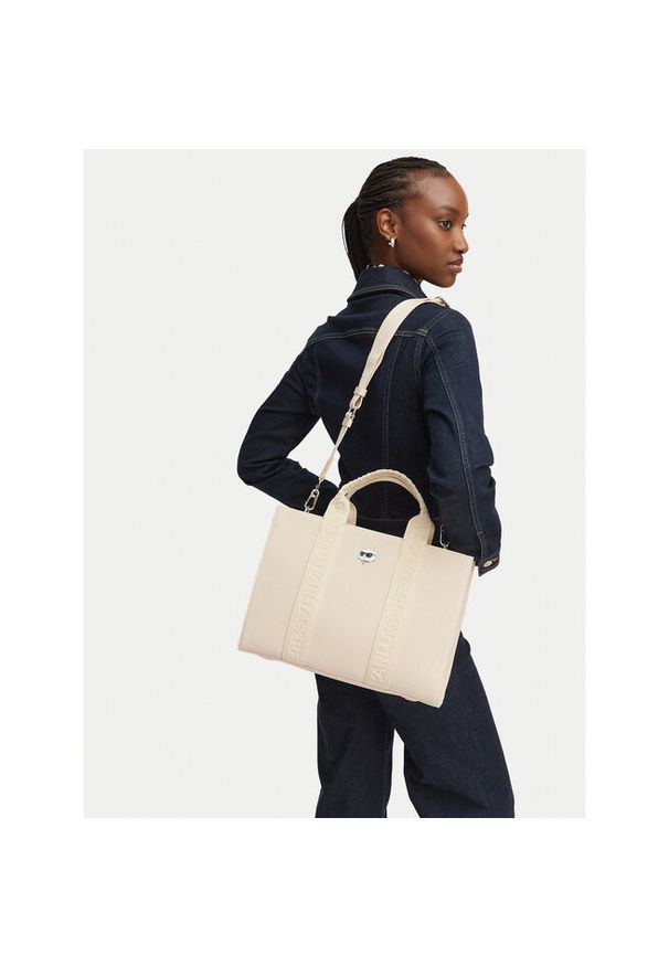 Karl Lagerfeld - Torebka KARL LAGERFELD. Kolor: kremowy