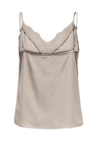 only - ONLY Top 15287104 Beżowy Regular Fit. Kolor: beżowy. Materiał: syntetyk #7