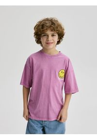 Reserved - T-shirt SmileyWorld® - fuksja. Kolor: różowy #1