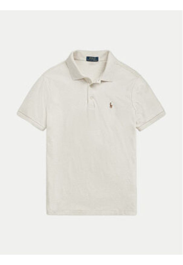 Polo Ralph Lauren Polo 710713130002 Écru Custom Slim Fit. Typ kołnierza: polo. Materiał: bawełna