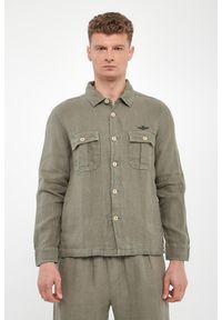 Aeronautica Militare - Koszula męska lniana AERONAUTICA MILITARE. Materiał: len #2