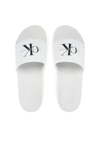 Calvin Klein Jeans Klapki Slide Monogram Cv YM0YM01271 Biały. Kolor: biały. Materiał: materiał