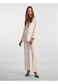 YAS Marynarka 26028353 Biały Regular Fit. Kolor: biały. Materiał: syntetyk
