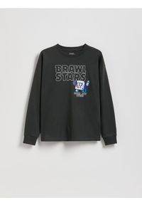 Reserved - Longsleeve Brawl Stars - czarny. Kolor: czarny. Materiał: dzianina, bawełna. Długość rękawa: długi rękaw #1