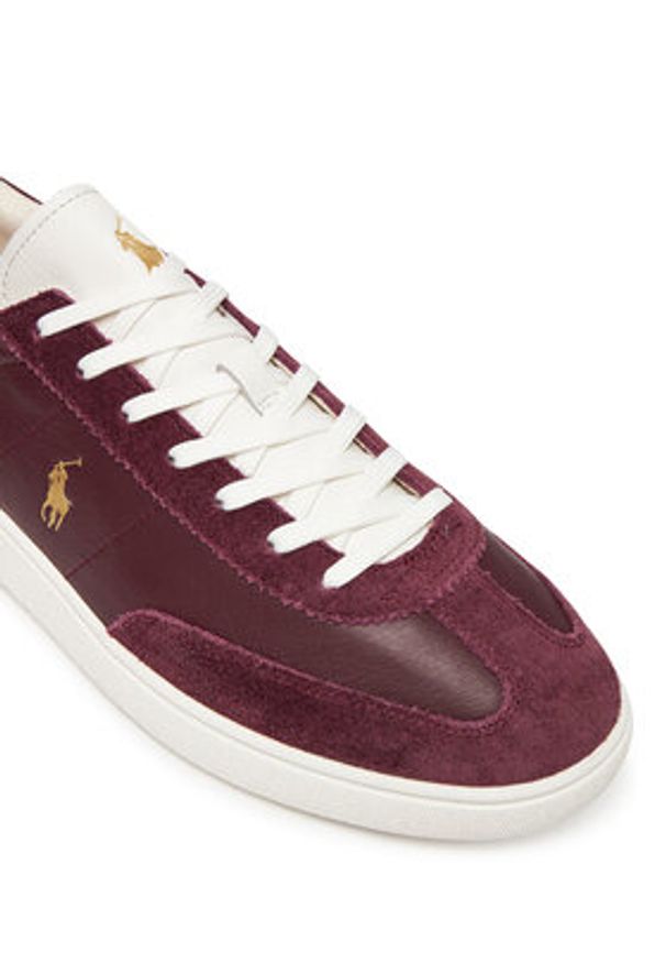 Polo Ralph Lauren Sneakersy 809973701004 Bordowy. Kolor: czerwony. Materiał: skóra