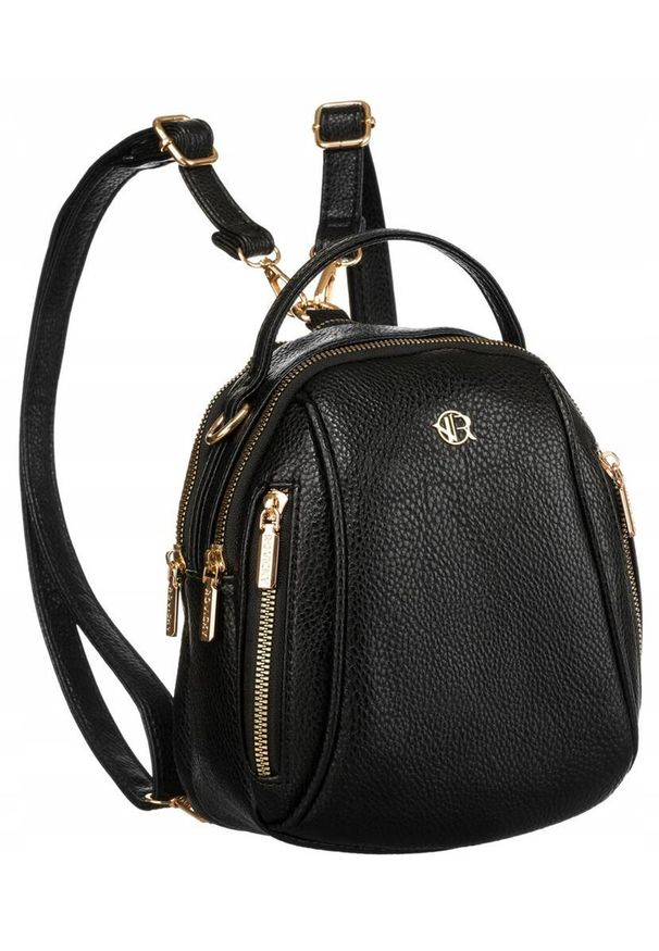 ROVICKY - Plecak damski Rovicky R-KP-11-F19 czarny. Kolor: czarny. Materiał: skóra