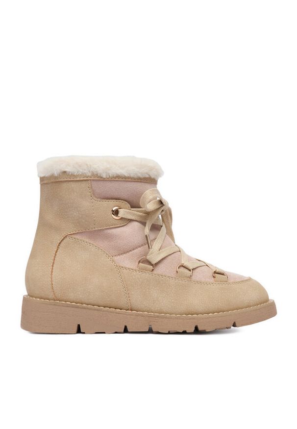 DeeZee Śniegowce 17125-1-BEIGE PU Beżowy. Kolor: beżowy. Materiał: syntetyk, materiał
