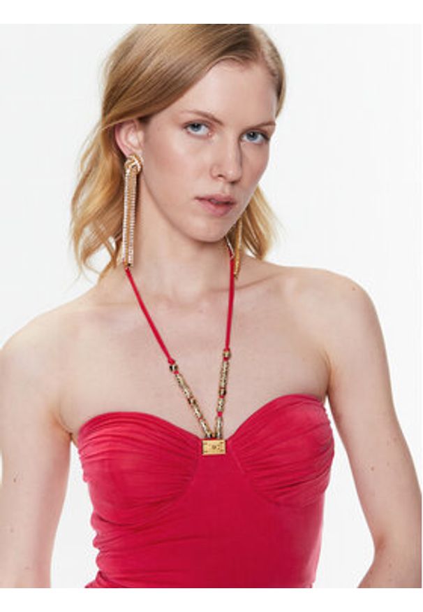 Elisabetta Franchi Sukienka koktajlowa AB-435-32E2-V400 Różowy Slim Fit. Kolor: różowy. Styl: wizytowy