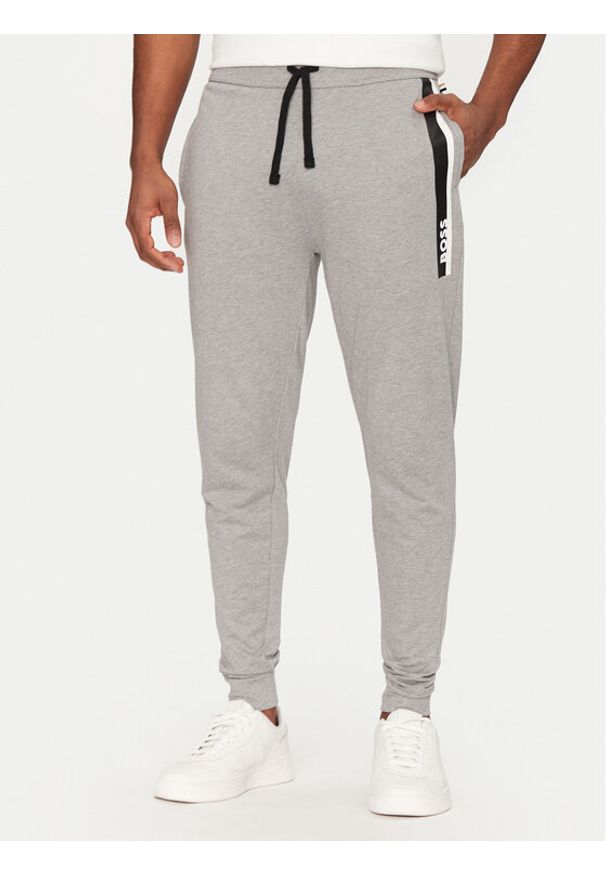BOSS Spodnie dresowe Authentic 50540654 Szary Regular Fit. Kolor: szary. Materiał: bawełna