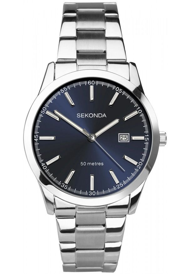 Zegarek męski Sekonda 1943 srebrny. Kolor: srebrny