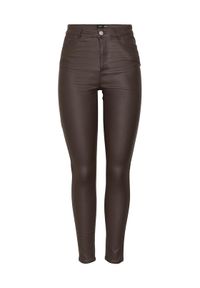 Vero Moda Curve Spodnie materiałowe Sophia 10281185 Brązowy Skinny Fit. Kolor: brązowy. Materiał: wiskoza #1