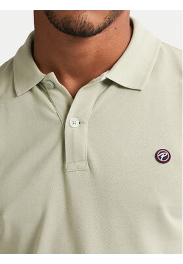 Petrol Industries Polo M-ROS-POL002 Zielony Regular Fit. Typ kołnierza: polo. Kolor: zielony. Materiał: bawełna