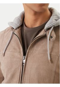 Milestone Kurtka skórzana Rivoli 612205 60785 Beżowy Regular Fit. Kolor: beżowy. Materiał: welur #4