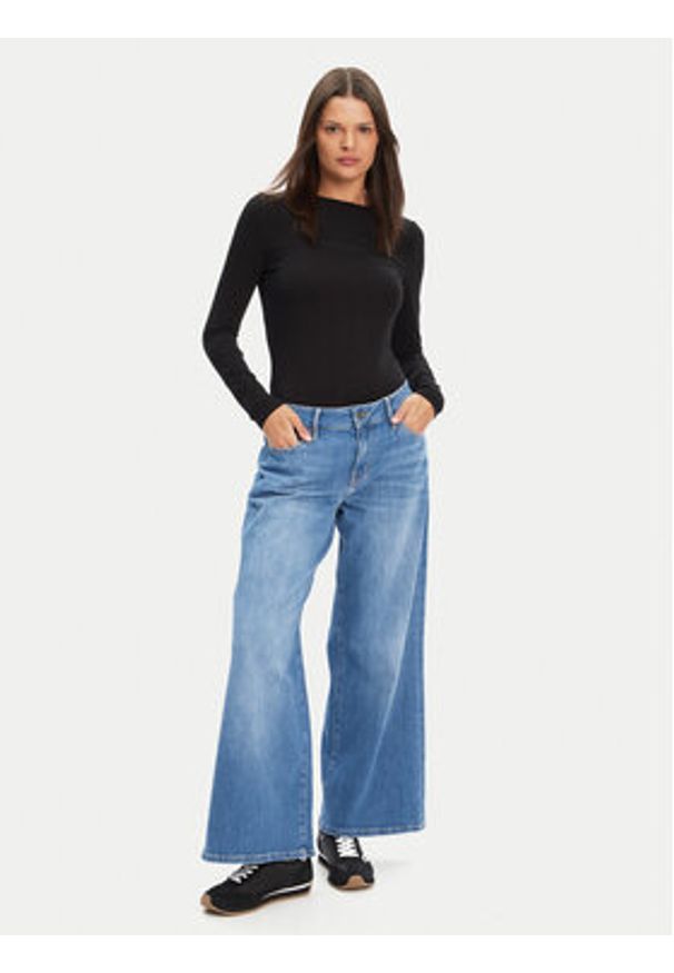 Guess Jeans Bluzka W4YI22 J1314 Czarny Regular Fit. Kolor: czarny. Materiał: bawełna