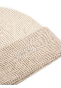 Calvin Klein Czapka LV04D8029G Écru. Kolor: kremowy. Materiał: wełna #4