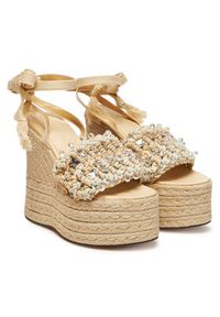 Naked Wolfe Espadryle Peony Beżowy. Kolor: beżowy. Materiał: materiał #5